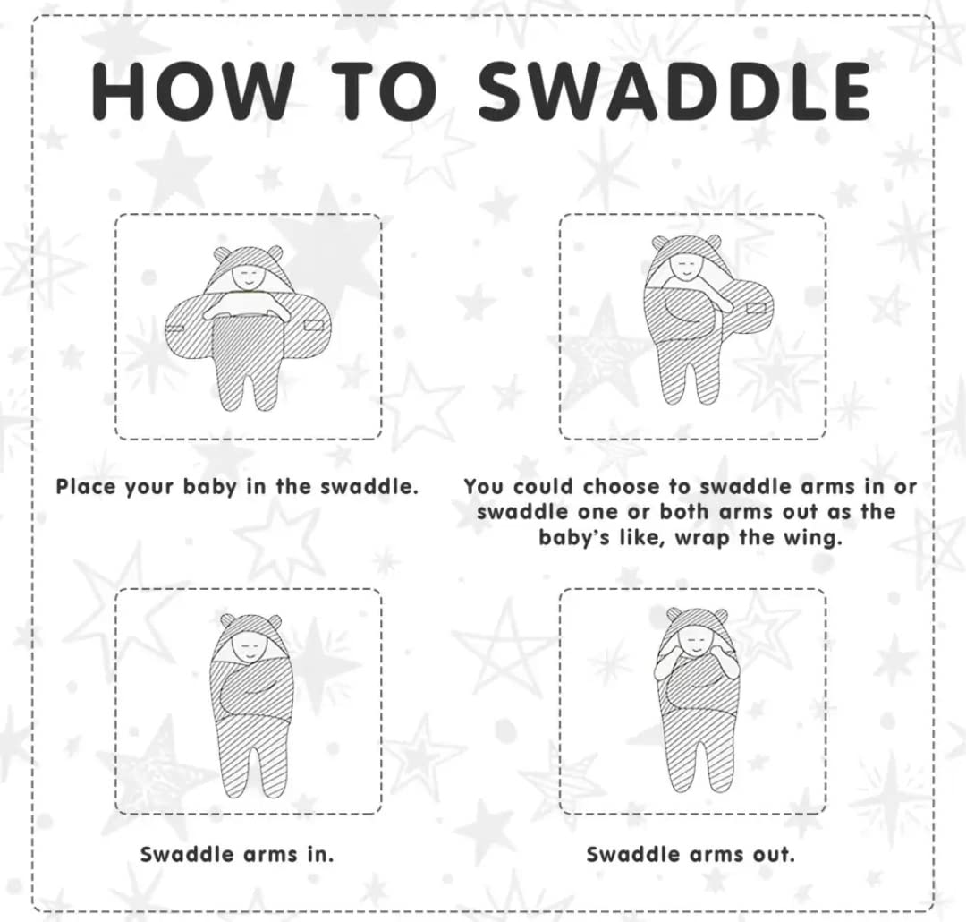 Wearable Hooded Swaddle Sleeping Bag for Baby