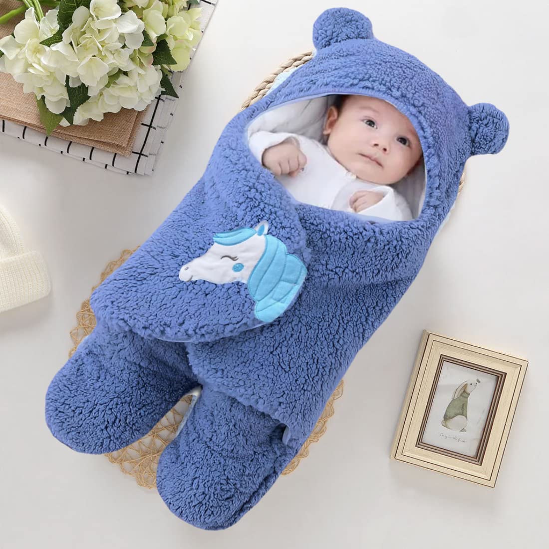 Wearable Hooded Swaddle Sleeping Bag for Baby