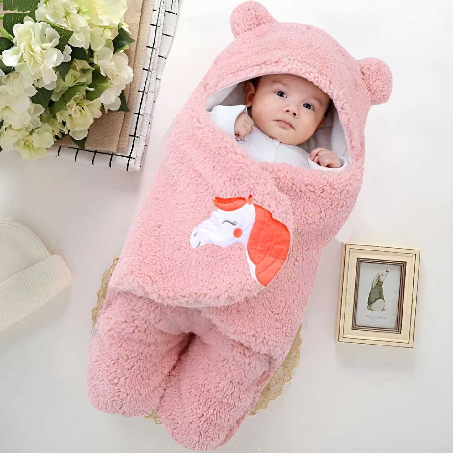 Wearable Hooded Swaddle Sleeping Bag for Baby